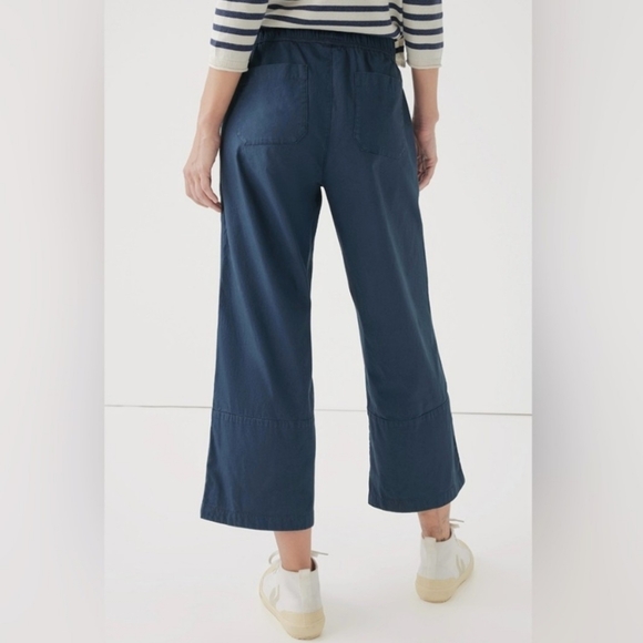 Pact Organic Daily Twill Crop Pants French Navy Blue - Picture 9 of 16